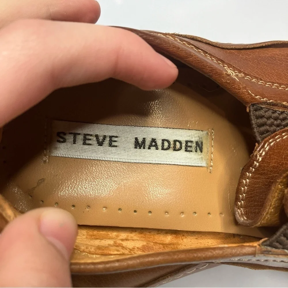 Steve Madden driving loafers brown‎ leather size 9